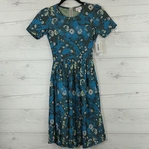 LuLaRoe XXS Jacquard Floral Amelia